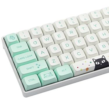 Imagem de Hyekit Teclas PBT 130 Teclas Cat Tampas de Teclas de Sublimação de Corante Bonito Conjunto de Teclas Perfil XDA Capas de Teclas Personalizadas para Teclados Mecânicos Cherry Gateron MX Switches