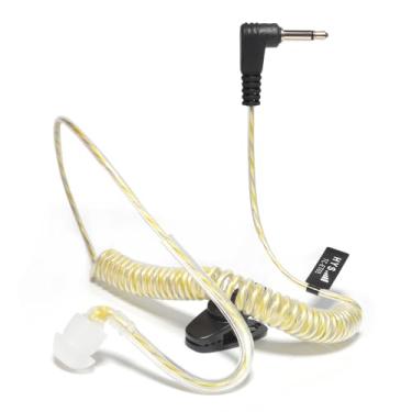 Imagem de HYS Fone de ouvido Surveillance Listen Only Balanced Armature de 3,5 mm, intra-auricular macio dinâmico, único para aplicação da lei, para rádios bidirecionais, transceptores e microfones de