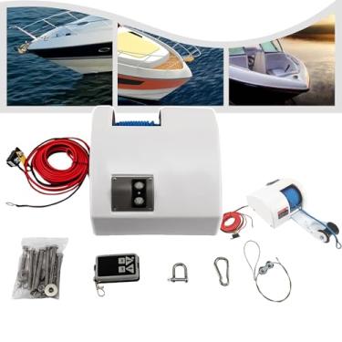 Imagem de CHONGHAN Guincho De âNcora De Barco 12 V,Guincho De âNcora EléTrica,Kit De Molinete De âNcora Marinha De áGua Salgada Com Corda De âNcora Pré-Enrolada De 100 PéS Para Lanchas, Barco PontãO