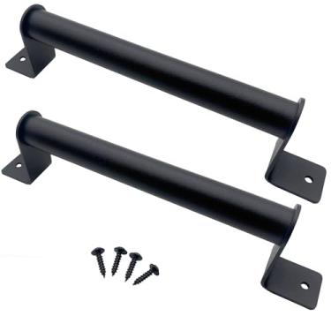 Imagem de Puxadores de porta de celeiro de 23 cm - Puxadores de portão para cercas de madeira porta deslizante de garagem de galpão - Puxador rústico estilo industrial de casa de fazenda - Puxadores externos e