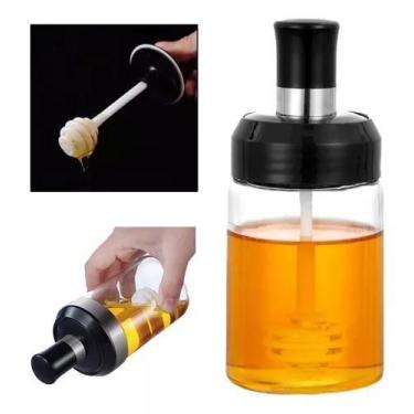 Imagem de Porta Mel De Vidro C/ Tampa & Pegador de Plástico 260ml 10x6,5