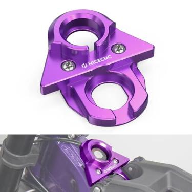 Imagem de NICECNC Tampa de interruptor de ignição de alumínio roxo compatível com Segway X160/X260, tampa de cilindro de bloqueio de ignição de 7 mm elevada e inferior de 5 mm compatível com surron light bee X