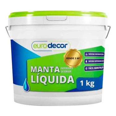 Imagem de Manta Líquida Emborrachada Impermeabilizante Eurodecor 1kg, Preto