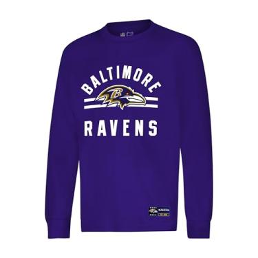 Imagem de Ultra Game Camiseta juvenil NFL oficial super macia Supreme manga longa