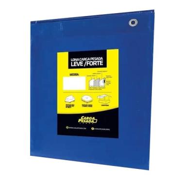 Imagem de Lona Leve Azul Encerado Carreteiro 6x9 / 9x6 300 micras impermeável com Ilhós - Carga Pesada