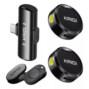 Imagem de Microfone Sem Fio Duplo Lapela Celular Para Tipo-c, Microfone de lapela profissional sem fio, 2 mini microfones sem fio com cancelamento de ruído (TIPO-C)