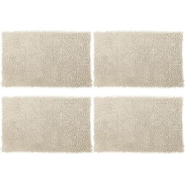 Imagem de Kit 04 Tapete Bolinha 38x58cm - Rozac, Nude