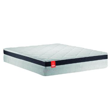Imagem de Colchão Casal Queen Molas Ensacadas Real 158x198x27cm Cinza / Grafite - Suporta até 130Kg por Pessoa