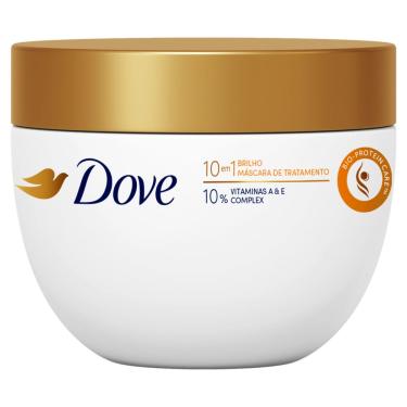 Imagem de MÁSCARA DE TRATAMENTO 10 EM 1 10% VITAMINAS A & E COMPLEX DOVE BRILHO POTE 270G