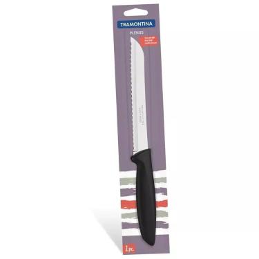 Imagem de Faca para Pão Aço Inox Tramontina Plenus 7" Preto