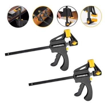 Imagem de Kit 2 Grampos Aperto Rápido Fixação Segura Ajustável Rápida. - Bomvink