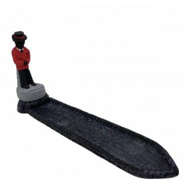 Imagem de Imagem Incensário Zé Pelintra Preto e Vermelho Em Resina 24 Cm - Lua M