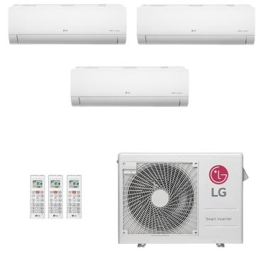Imagem de Ar-Condicionado Multi Split Inverter LG 24.000 (2x Evap HW 9.000 + 1x Evap HW 18.000) Quente/Frio 220V								