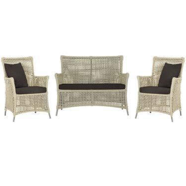 Imagem de  Jogo Sofá e 2 Poltronas de Área Igapó Alumínio