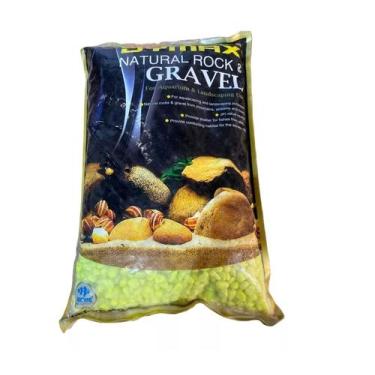 Imagem de Cascalho Colorido Amarelo Neon Para Aquário Dymax 4kg