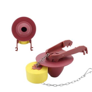 Imagem de Kit de substituição de melindrosa de vaso sanitário de 5 cm com dobradiças flutuantes e correntes, compatível com peças de melindrosa Kohler GP1105825, vedação forte, vermelho, 1 pacote (1 pacote)