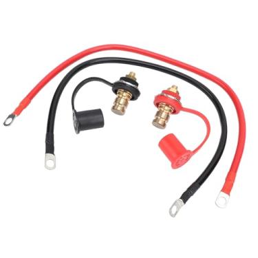 Imagem de 250A Conector Bulkhead de Bateria, Preto Vermelho Através do Painel Terminal Com Tampa de Proteção, Pino de 3/8in, Material de Cobre, Ajuste para o Conector Automotivo de Bateria