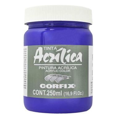 Imagem de Tinta Acrílica Azul Ultramar 250ml Corfix , 068 - AZUL ULTRAMAR
