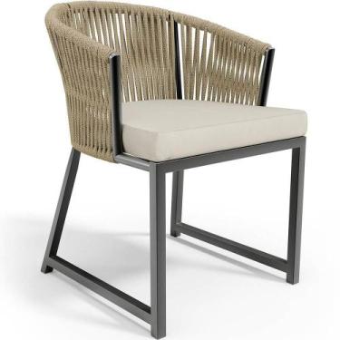 Imagem de Cadeira Decorativa Para Área Gourmet Cozinha Varanda Corda Náutica Bet