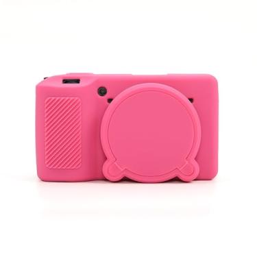 Imagem de Capa para câmera GR IIIx GR III, capa protetora de silicone macio ultrafina e leve para câmera Ricoh GR IIIx GR III GR3x GR3 com capa de lente removível (vermelho pêssego)