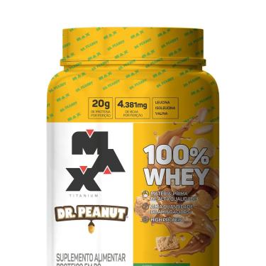 Imagem de 100% Whey Dr. Peanut Max Titanium (900g) Paçoca