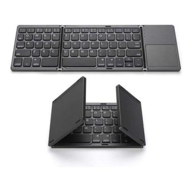 Imagem de Mini Teclado Dobrável Bluetooth Touchpad Avatto Sem Fio Abtn - BDNET