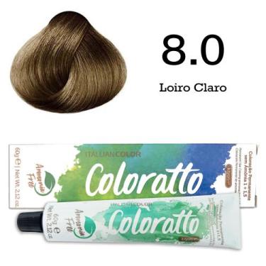 Imagem de Coloração Coloratto 8.0 Loiro Claro  Itallian Color