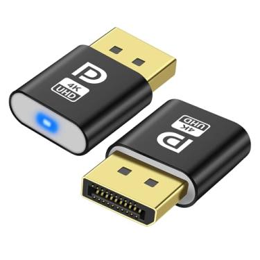 Imagem de MEIRIYFA Emulador de exibição fantasma sem cabeça com porta de exibição, plugue fictício 4K Displayport EDID adaptador de exibição virtual para mineração de criptografia, servidores remotos, desktops
