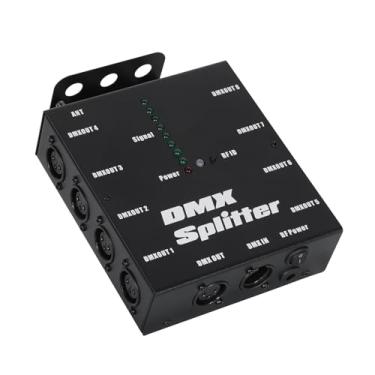 Imagem de Xelletye Amplificador De Sinal Dmx 512 Sem Fio De 8 Canais, Divisor Dmx Xlr, Transmissor E Receptor Dmx De 3 Pinos Para Iluminação De Palco Led Para Festa Discoteca, Natal E Halloween (Pacote Com 2)