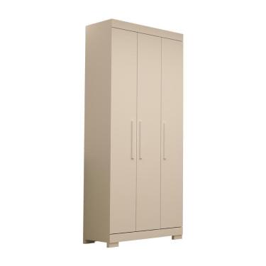 Imagem de Guarda-roupa Solteiro Canadá 3 Portas Com 2 Gavetas 100% Mdf - Linha Mobília - Bran/rosa/azul/lilas