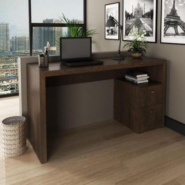 Imagem de Mesa para Escritório 135,8cm com 2 gavetas ME4130 - Tecnomobili, Rusti