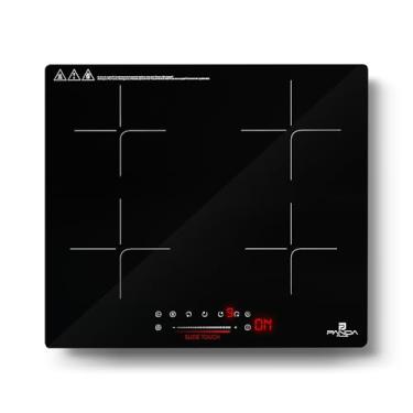 Imagem de Cooktop Indução 4 Bocas PandaPlus 7000W Turbo Preto 220V Vitrocerâmico Touch Embutir Trava Segurança Premium