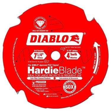 Imagem de Diablo Lâmina de serra HardieBlade para fibra de cimento - 19 cm x 4 dentes, ponta PCD - D0704DH