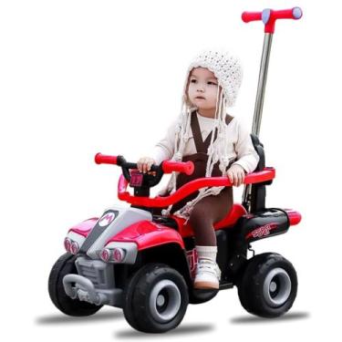Imagem de Quadriciclo Elétrico Infantil 6V Menina Menino Vermelho Unitoys com Ha