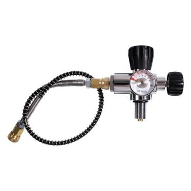 Imagem de TUXING Estação de enchimento de paintball PCP de alta pressão 4500PSI válvula de aço inoxidável HPA tanque de CO2 sistema de carregamento DIN preto M18*1,5
