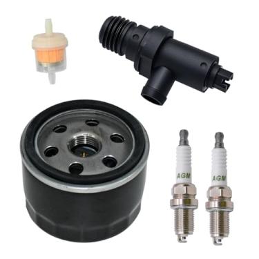 Imagem de Cylinman Válvula de drenagem de óleo adequada para Kawasaki 49116-0714 49116-7001 49116-0045 Apto para FS541V FS730V FX850V com vela de ignição de filtro de óleo 49065-7007