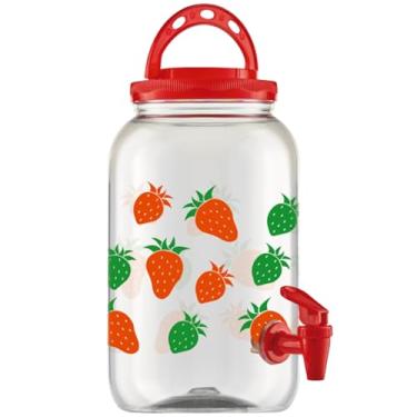 Imagem de Suqueira Plástica 3,6 Litros Festa Suco Água Refrigerante(Morango)