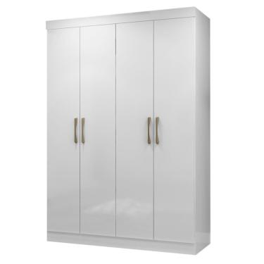Imagem de Guarda-roupa Paris 4 Portas 2 Gavetas 100 Mdf Maxel Branco