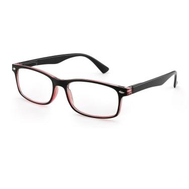Imagem de Óculos De Leitura Retangular Feminino Jm Lh028-1 Vermelho +100