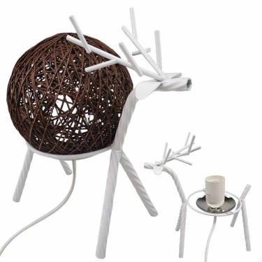 Imagem de Luminaria Abajur Cervo Rena Veado Decoraçao Natal Sala Quarto Mesa Estante Enfeite Natal