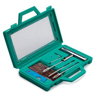 Imagem de Segomo Tools Kit universal de reparo de perfuração de pneu plano de 10 peças para motocicletas, carros, jipe, caminhões, quadriciclos | Plugue de pneu de motocicleta | Kit de reparo de pneu de carro |