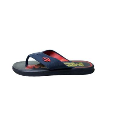 Imagem de Chinelo Masculino Mormaii Wave com Forquilha Larga e Tiras Bicolores – Estilo Surfwear e Conforto (Vermelho, BR, Adulto, Numérico, 41)