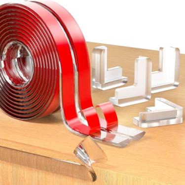 Imagem de Floatlive Protetores De Segurança Para Bordas E Cantos À Prova Bebês - 4 Cantos, Protetor Móveis Autoadesivo, Mesa (3,5 Cm Largura, 5 M)