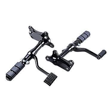 Imagem de Astra Depot Apoio Para Os Pés Com Controles Dianteiros Pretos Compatível Harley Davidson Sportster 883 1200 Xlh Xl '91-03