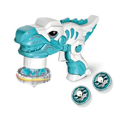 Imagem de Brinquedo Beybleid Dinossauro Azul Lançador Piões