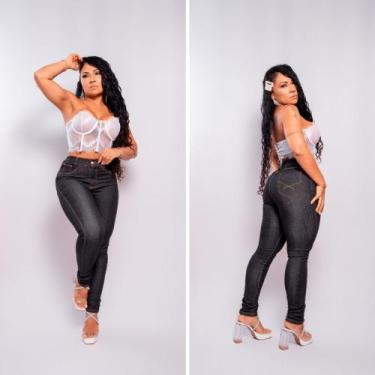 Imagem de Calça Jeans Feminina Preta Lisa, Pieces with attitudes - Camelô Carioc