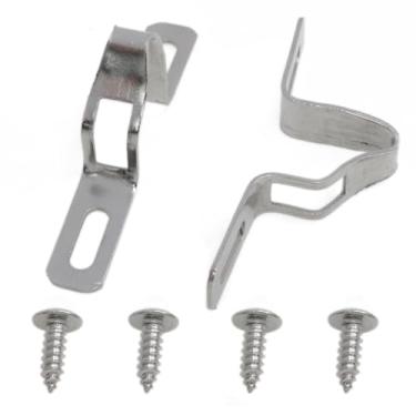 Imagem de Meuey Lyot 2 peças de substituição de trava de porta deslizante de vidro com parafusos de montagem para todos os tipos de portas deslizantes de pátio (6 x 1 x 2 cm)