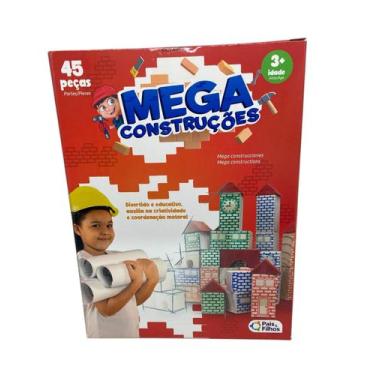 Imagem de Brinquedo Pedagógico Infantil Madeira 45 Peças Brincando de Engenheiro