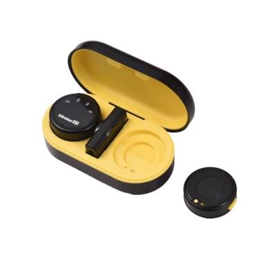 Imagem de Lavalier sem fio microfone duplo microfone de sucção magnética alta fidelidade 48k Redação de ruído Redução de ruído 29ms Caixa de carregamento de bateria de baixa latência para o