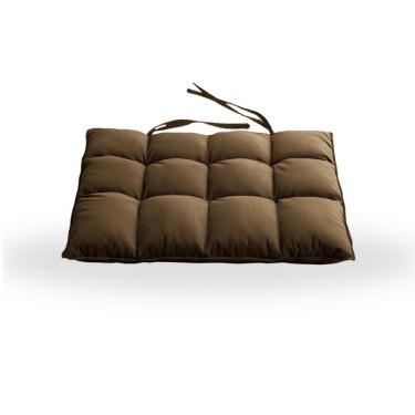 Imagem de Assentos De Cadeira Futon 40x40 Em Sued Liso - Star Confort Marrom